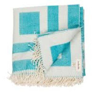 Jonathan Adler Nixon Throw Blanket in Turquoise